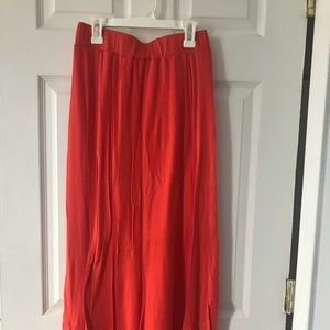 Orange Maxi Skirt